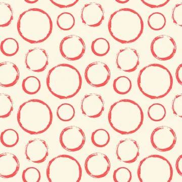 Seamless pattern with hand painted ink circles Stock Illustration