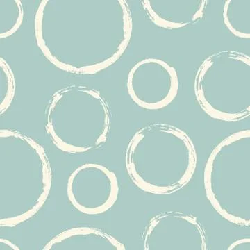 Seamless pattern with hand painted ink circles Stock Illustration