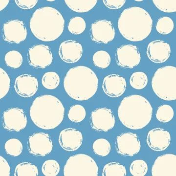 Seamless pattern with hand painted ink circles Stock Illustration