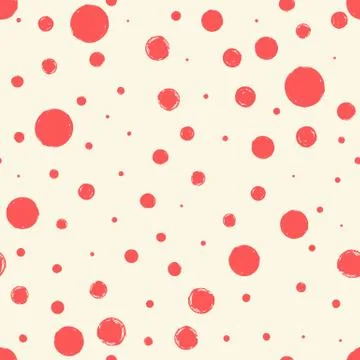 Seamless pattern with hand painted ink circles Stock Illustration