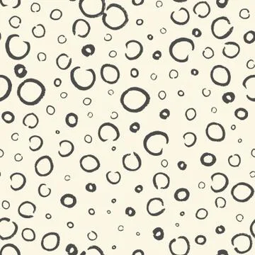 Seamless pattern with hand painted ink circles Stock Illustration