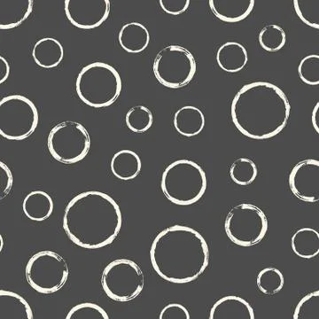 Seamless pattern with hand painted ink circles Illustrazione stock