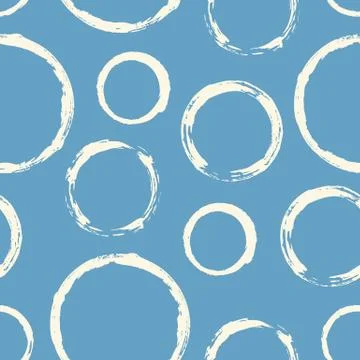 Seamless pattern with hand painted ink circles 스톡 일러스트