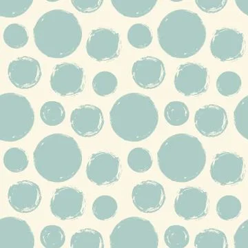 Seamless pattern with hand painted ink circles イラスト素材