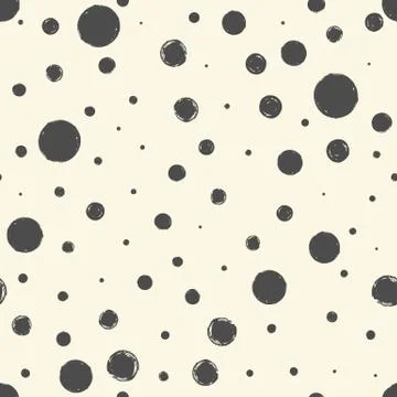 Seamless pattern with hand painted ink circles イラスト素材