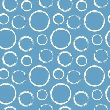 Seamless pattern with hand painted ink circles イラスト素材