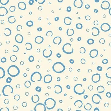 Seamless pattern with hand painted ink circles Stock Illustration