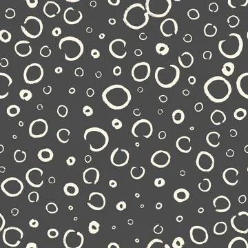 Seamless pattern with hand painted ink circles Stock Illustration