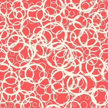 Seamless pattern with hand painted ink circles Illustrazione stock