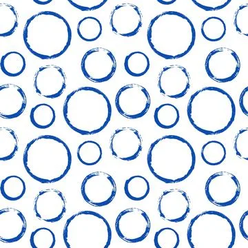 Seamless pattern with hand painted ink circles Illustrazione stock