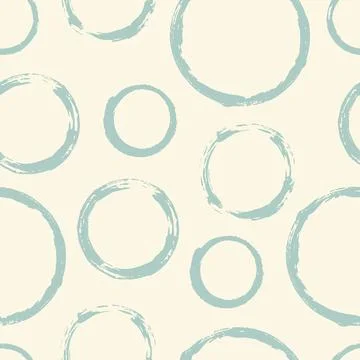 Seamless pattern with hand painted ink circles Stock Illustration