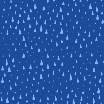 Seamless pattern with hand painted rain drops Stock Illustration