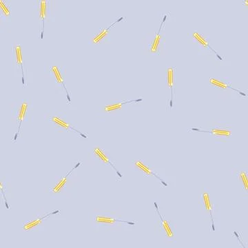 Seamless pattern hand screwdriver cartoon vector Stock Illustration