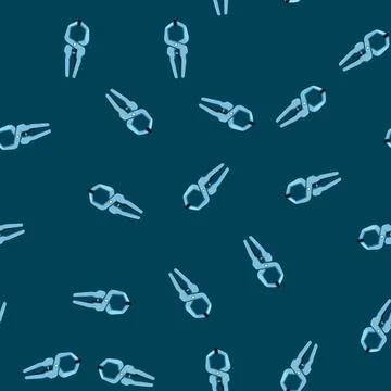 Seamless pattern Hand tool spring clamp fastening equipment holding イラスト素材