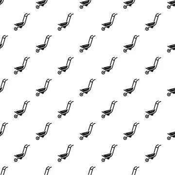 Seamless pattern with hand truck delivery trolley icons Stock Illustration