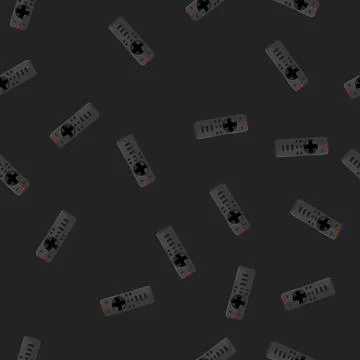 Seamless pattern hand tv remote cartoon vector Stock Illustration