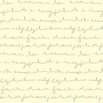 Seamless pattern of hand written text Stock Illustration