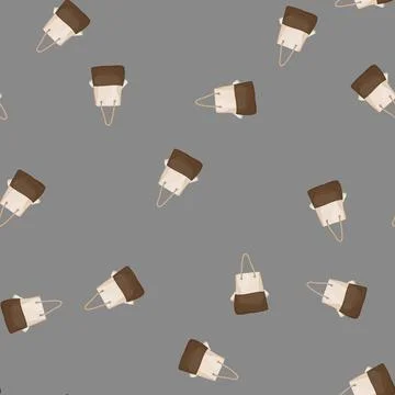 Seamless pattern handbag beach bag cartoon vector 스톡 일러스트