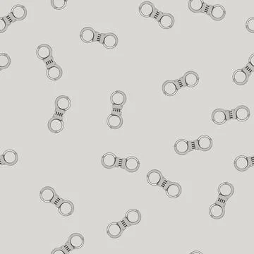Seamless pattern handcuff handcuffs cartoon vector Stock Illustration