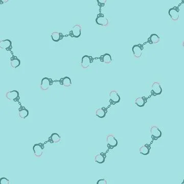 Seamless pattern handcuffs handcuffs cartoon vector Stock Illustration