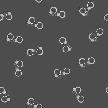 Seamless pattern handcuffs handcuffs cartoon vector Stock Illustration