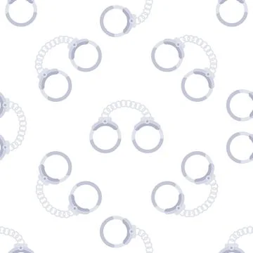 Seamless pattern of handcuffs representing law enforcement and security イラスト素材