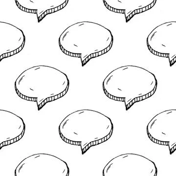 Seamless pattern Handdrawn cloud doodle icon. Hand drawn black sketch. Sign s Stock Illustration