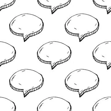 Seamless pattern Handdrawn cloud doodle icon. Hand drawn black sketch. Sign s Illustrazione stock
