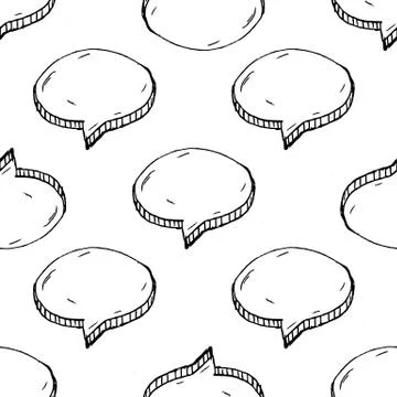 Seamless pattern Handdrawn cloud doodle icon. Hand drawn black sketch. Sign s Stock Illustration