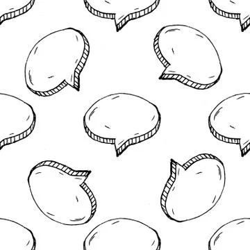 Seamless pattern Handdrawn cloud doodle icon. Hand drawn black sketch. Sign s イラスト素材