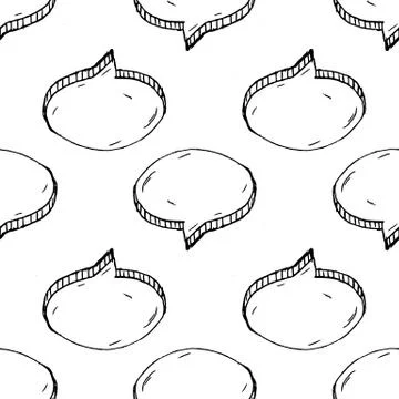 Seamless pattern Handdrawn cloud doodle icon. Hand drawn black sketch. Sign s イラスト素材