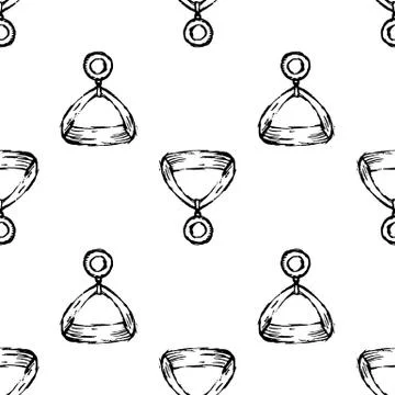 Seamless pattern Handdrawn medal doodle icon. Hand drawn black sketch. Sign s Stock Illustration