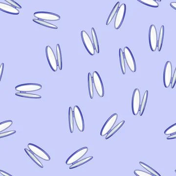 Seamless pattern handheld compact mirror cartoon vector Stock Illustration