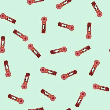Seamless pattern handheld infrared thermometer gun checking body temperature Stock Illustration