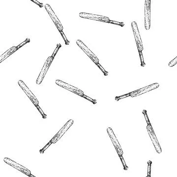 Seamless pattern handle knife engraved silver sketch hand drawn Stock Illustration