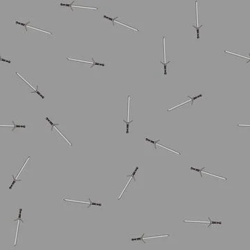 Seamless pattern handle medieval sword cartoon vector Illustration