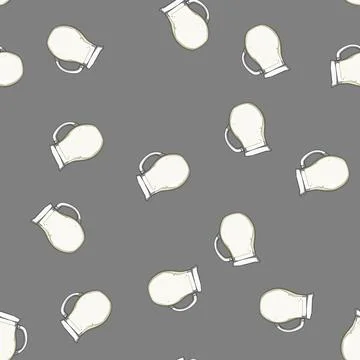 Seamless pattern handle milk jug cartoon vector 库存插图