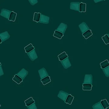 Seamless pattern handle plastic bucket container cartoon vector イラスト素材