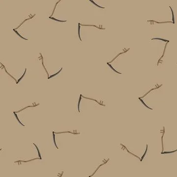 Seamless pattern handle scythe cartoon vector イラスト素材