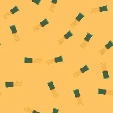 Seamless pattern handle shaving brush cartoon vector イラスト素材