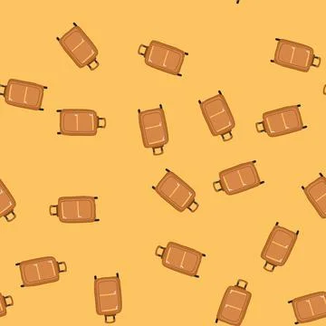 Seamless pattern handle soft shell suitcase cartoon vector 스톡 일러스트