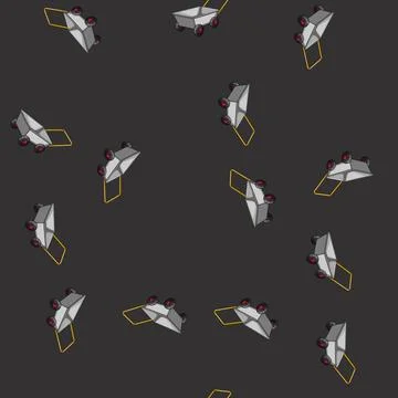 Seamless pattern handle wheelbarrow cartoon vector Illustration