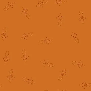 Seamless pattern handmade wood man model cartoon vector Stock Illustration