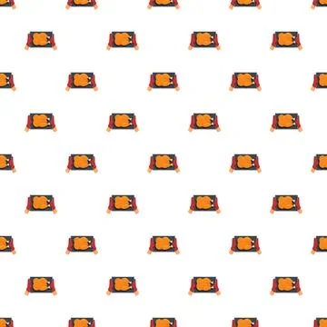 Seamless pattern of hands holding roasted turkey concept Stock Illustration
