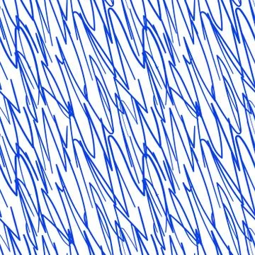 Seamless pattern with the handwritten blue lines Stock Illustration