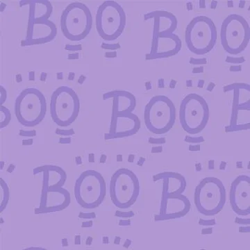 Seamless pattern with handwritten text - Boo. Lettering repeating doodle texture Illustrazione stock