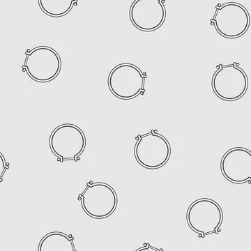 Seamless pattern hanger pipe clamp cartoon vector Stock Illustration