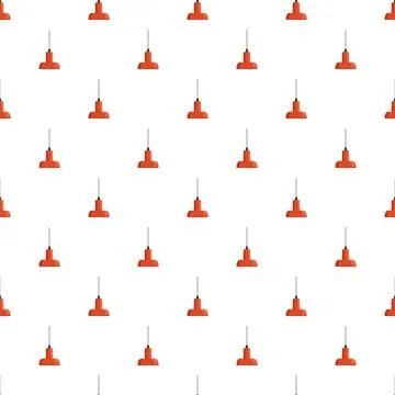 Seamless pattern with hanging red pendant lamps Stock Illustration