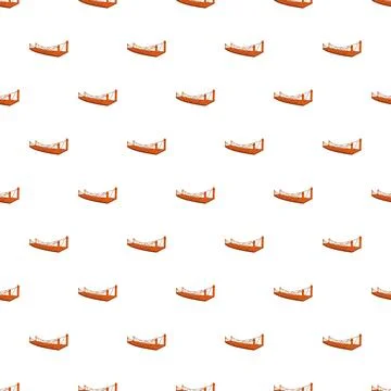 Seamless pattern of hanging rope bridge connecting elements Illustration
