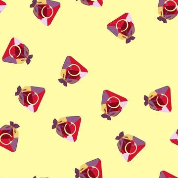 Seamless pattern happiness chinese lucky bag cartoon vector Stock Illustration
